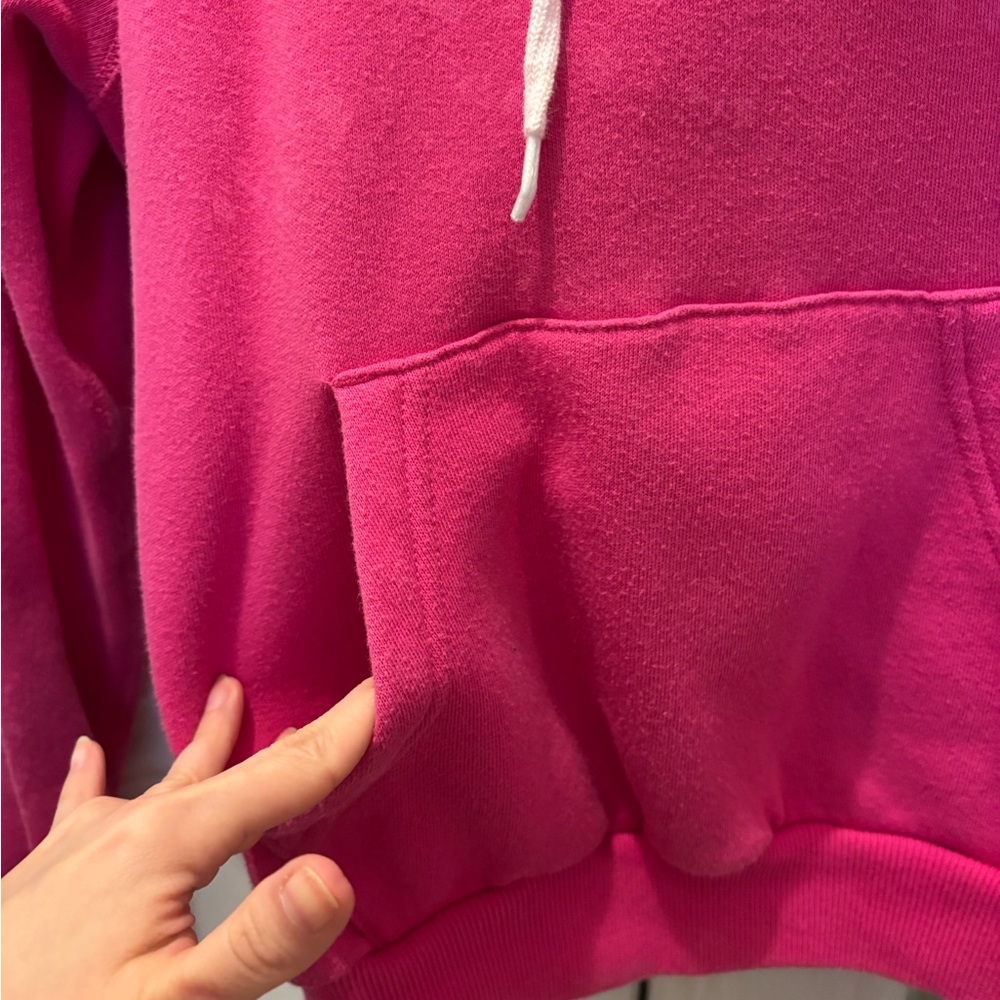 Ralph Lauren Vibrant Pink Acid Wash Polo Hoodie - Picture 6 of 6